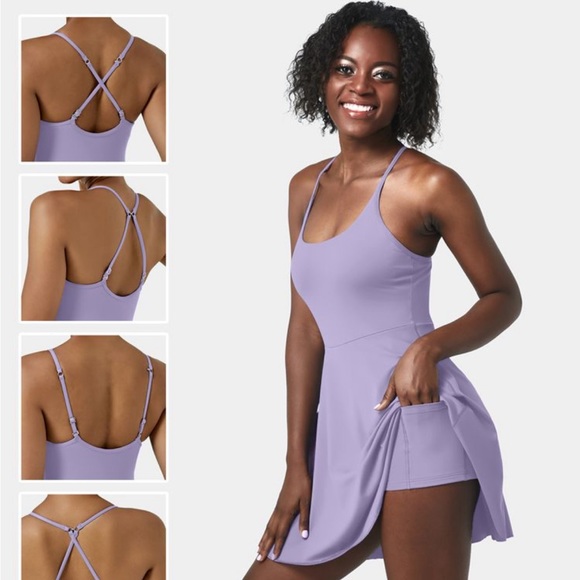 Halara Pants - HALARA Softlyzero Plus Backless Adjustable Strap 2-in-1 Pocket Active Dress L